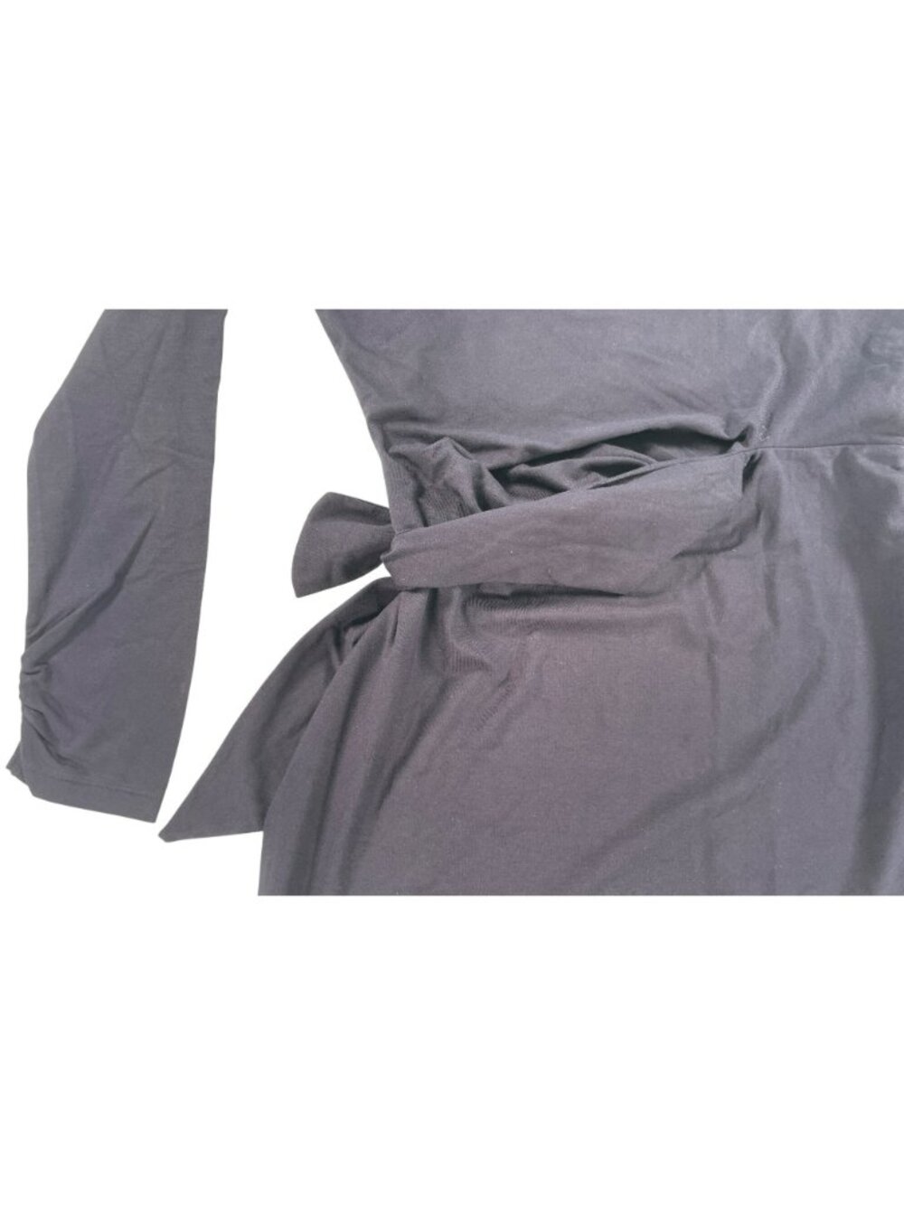 Hugo Boss Ecicla Long-Sleeve Midi Dress Waist Tie Navy Blue Sz S MSRP $400 NEW - Picture 3 of 10